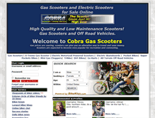 Tablet Screenshot of cobragasscooters.cb.bikerkiss.com